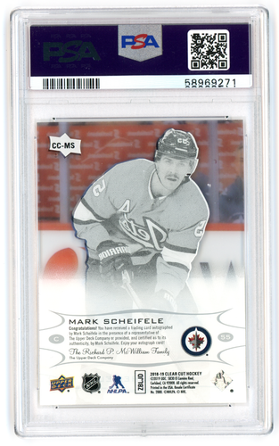 2018/19 Upper Deck Clear Cut Autograph Mark Scheifele #CC-MS PSA 10 GEM MINT! - Picture 2 of 2