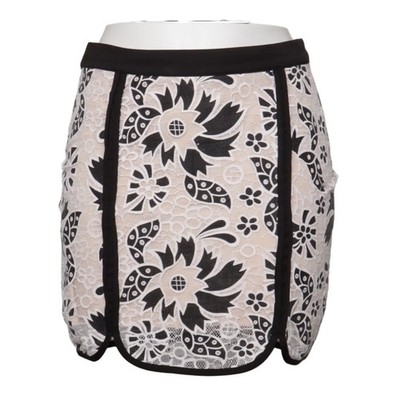 Endless Rose, Rock, Größe: S, Schwarz/Weiß/Beige, Medaillon, Spitze, Damen #vAA