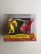 Vintage Curious George Space Adventure Rocket Ship Astronaut Figure Marvel Toys