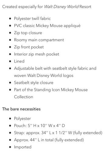 NWT Disney Parks Mickey Mouse Blue Belt Bag Fanny Pack Free Shipping - Picture 4 of 4
