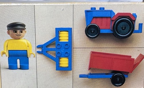Lego Duplo Tractor Farm Machinery Set #2629 1985 Sealed W/ Box Damage READ - Picture 11 of 11