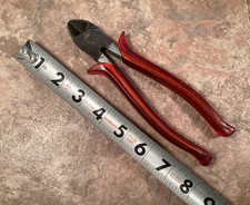 Vintage Enkay Wire Cutters  7-1/2" Length  Red Plastic Grips  VGUC  West Germany