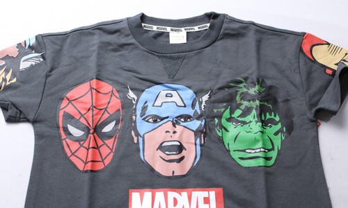 Marvel Boy's Avengers 2 Piece Shirt & Shorts Outfit Set BE5 Grey Size 6 - Picture 3 of 12