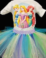 Princess T-shirt And Colorful Tutu Set
