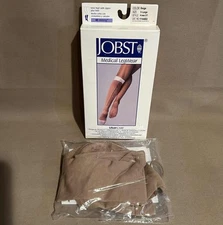 NEW Jobst Knee High With Zipper Therapeutic Stocking 114453 X-Large XL Beige OT