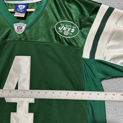 Vintage New York Jets #4 Brett Favre Reebok On Field Jersey Men 48