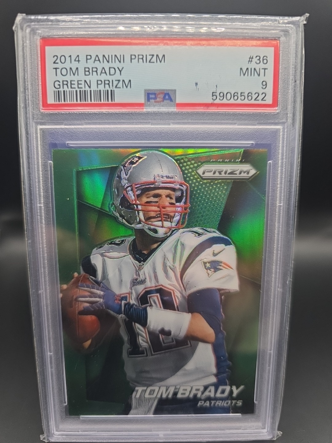 2014 Panini Prizm - Tom Brady #36 Green Prizm