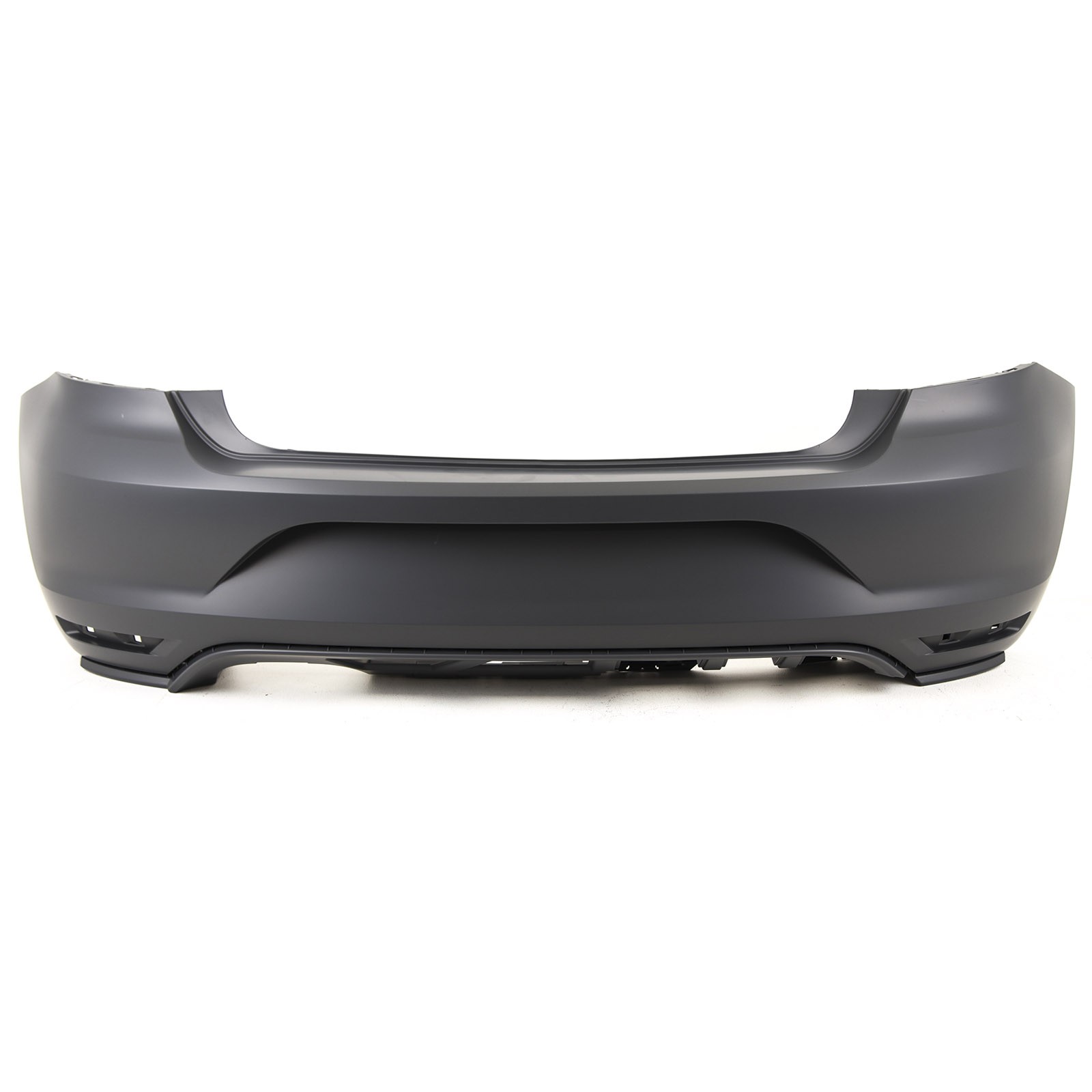 Rear Bumper Complete Primed With Brackets Twin Exhaust Fits VW Polo GTI 2014-17