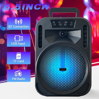 LOUD Portable Bluetooth Speaker 6.5'' Subwoofer Heavy Bass Audio Outdoor Indoor