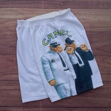Vintage 90s Camel Joe Cigarettes Lounge Shorts Elastic Waist Smoking Promo Sweat