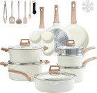25-Piece Ceramic Cookware Set: Non-Stick, Non-Toxic, Healthy Pots & Pans (Beige)