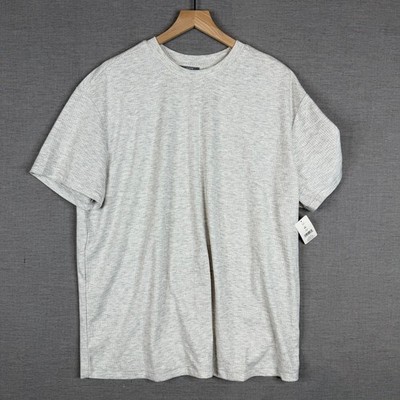 LOFT Pajama Top Womens XXL Grey Ribbed Knit Short Sleeve Sleep Shirt