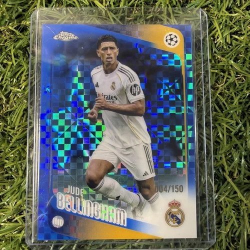 2025-26 Topps Chrome UCC Jude Bellingham Blue X-Fractor /150 #64 Real Madrid