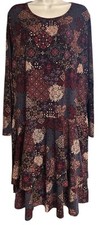 MIchael Kors Dress Women’s Size 2X Swing Hem Polyester Floral Patchwork