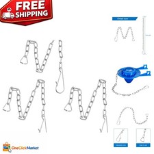 3 Pcs Durable Stainless Steel Toilet Flapper Chain Replacement for Easy Repairs