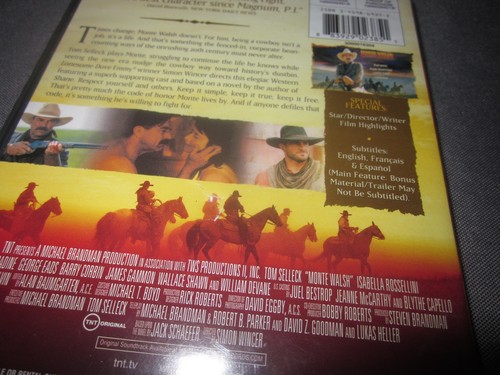 MONTE WALSH Tom Selleck DVD Sealed NEW - Picture 6 of 6