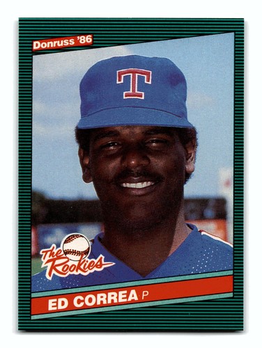 Ed Correa 1986 Donruss The Rookies RC #4 Texas Rangers NM-MINT - Foto 1 di 2