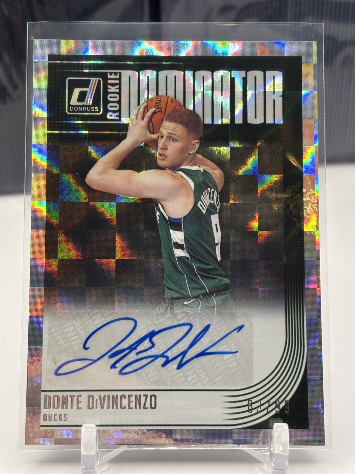 2018-19 Panini Donruss Dominator Signatures /99 Donte DiVincenzo Rookie Auto 
