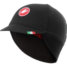 Castelli Difesa Thermal Cap Black/Red, One Size