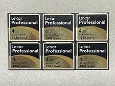 Lexar Professional CompactFlash 4GB 133x Speed Lot of 6