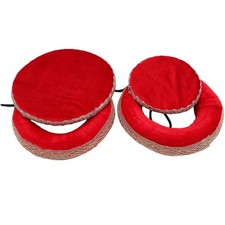 Zaza Percussion - Deluxe Tabla Bayan  Dayan Cushion and Cover Red 