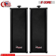 5Core Outdoor Speakers Stereo In Wall 100W Peak Passive Home Audio System 2 Pcs