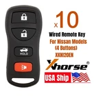 5x Xhorse Universal Wired Remote Key for Nissan 4 Buttons XKNI00EN For VVDI MAX