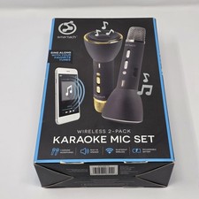 Smartech Wireless 2-Pack Karaoke Mic Set  1 Gold and 1 Pewter 