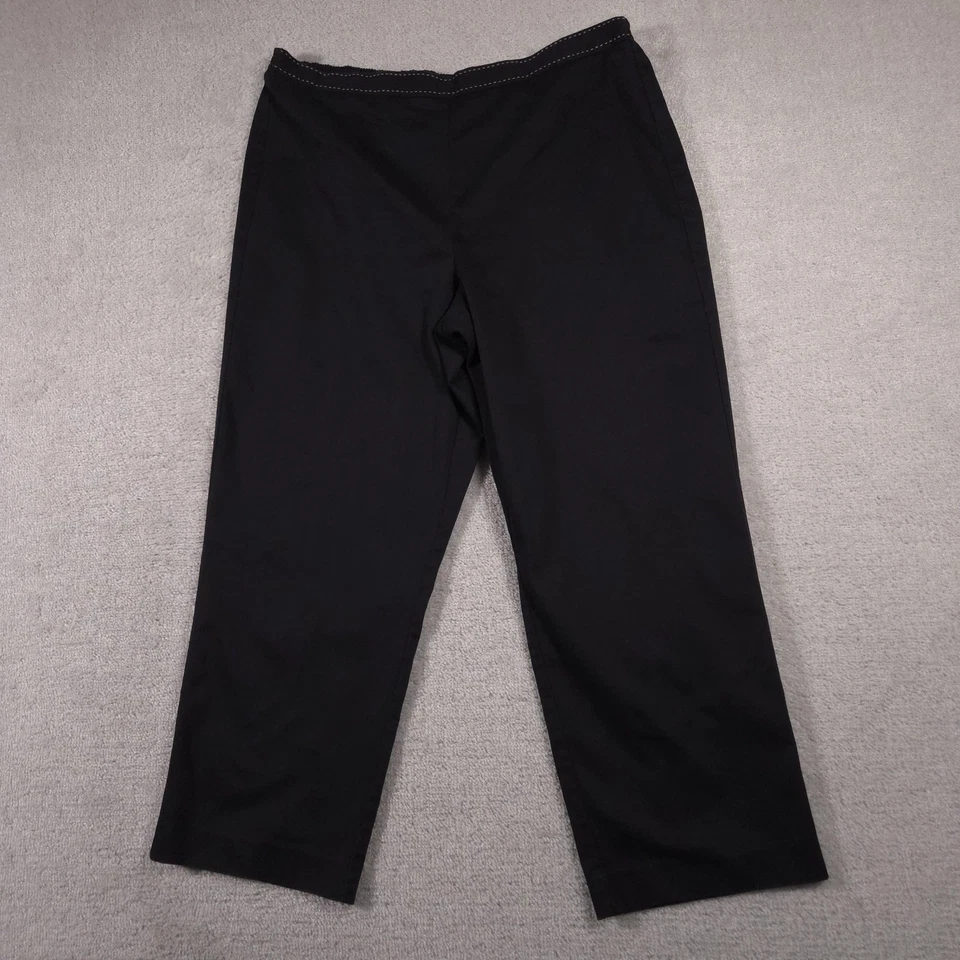 Alfred Dunner Pants Womens 16 Blue Pull On Elastic Waist Straight Leg Stretch - Image 2 of 4