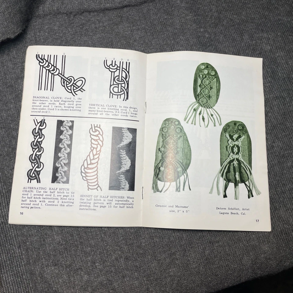 VTG 1971 Handbook of Common Macrame' Knots - Image 3 of 4