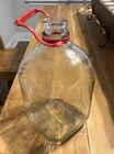 Vintage Antique One Gallon Glass Milk Bottle Jug with carry handle, no chips