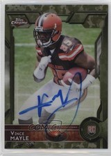 2015 Topps Chrome Rookies STS Camo Refractor /99 Vince Mayle #168 Rookie Auto RC