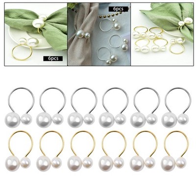6x Stoff Serviettenhalter Servietten Schnallen Schmuck Mode Esstische Serviette