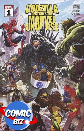 GODZILLA DESTROYS THE MARVEL UNIVERSE #1 (2025) 1ST PRINTING MAIN COVER MARVEL