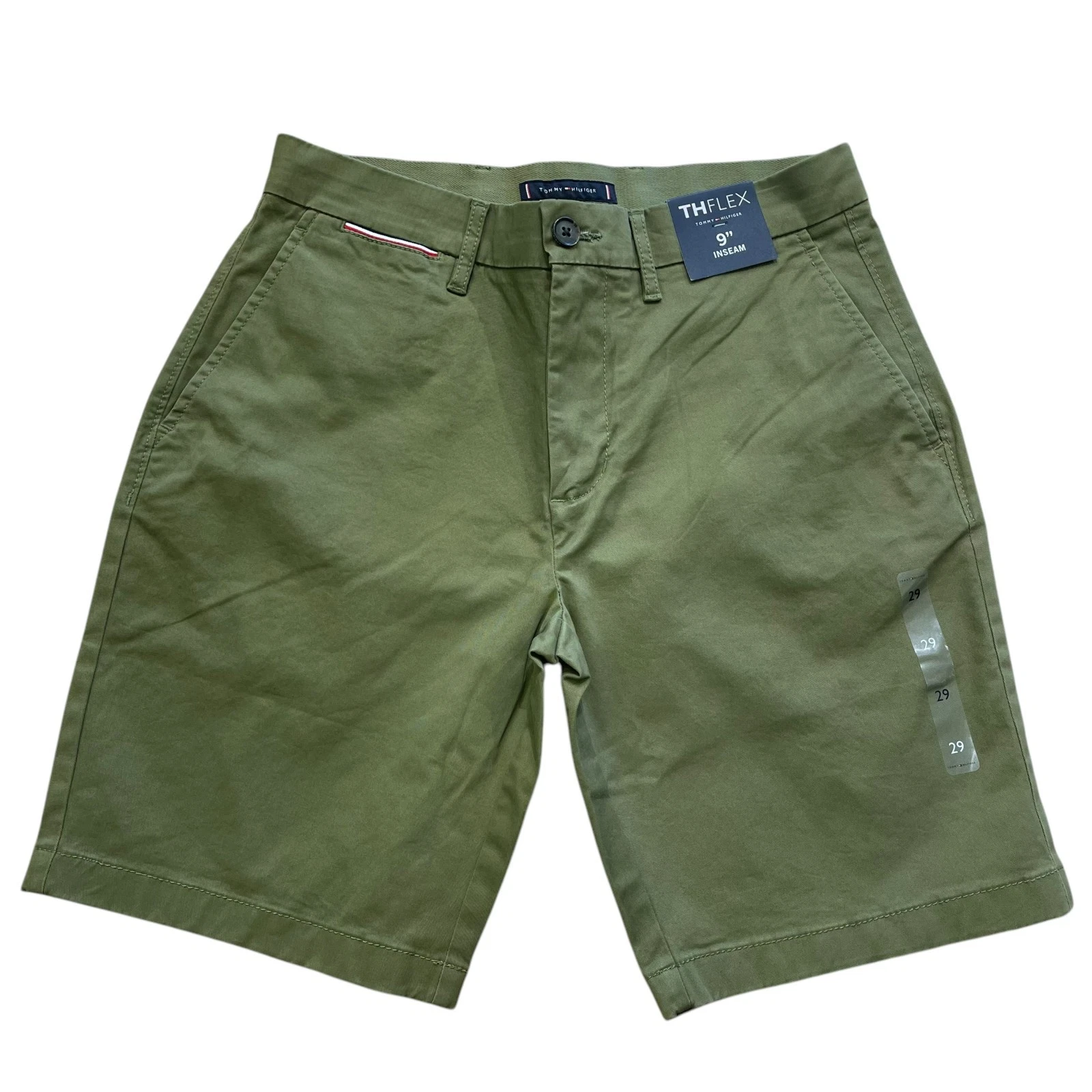 Tommy Hilfiger Mens Regular Fit 9" Flex Waist Comfort Stretch Chino Shorts Green
Opens in a new wind