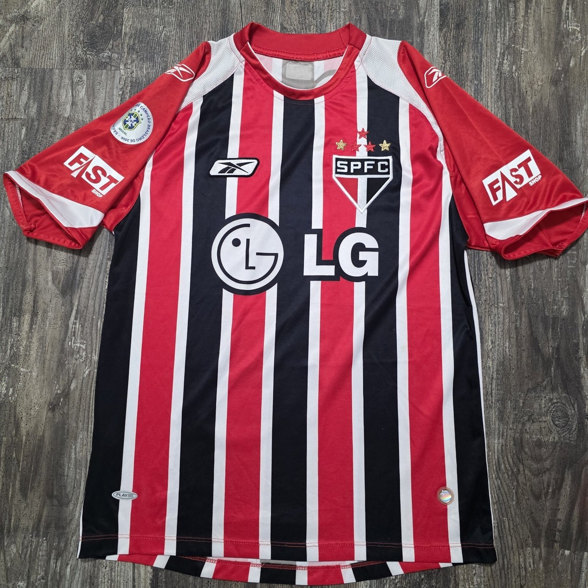 São Paulo F.C 2006年　Reebok サッカーシャツ　#7 2006 Reebok Sao Paulo Home Soccer Jersey Danilo Kids M