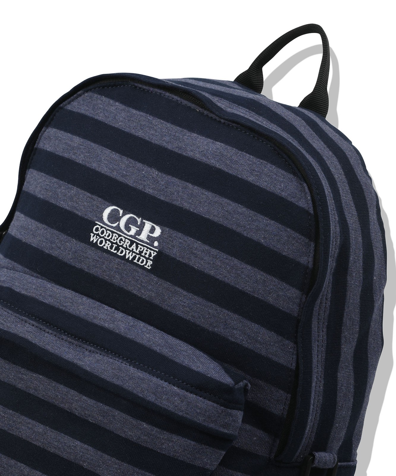 CODEGRAPHY Square Logo Stripe Backpack - Dark Navy - second product detail image