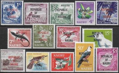 1968 Nauru Republic of Nauru 14v. postfrisch Y&T Nr. 69/82