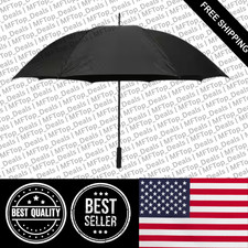 5 Ft. Golf Umbrella in All Black White