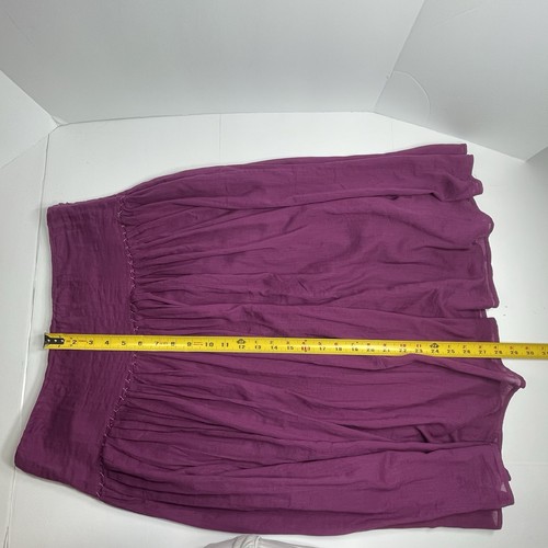 LAUREN RALPH LAUREN Women's Light Flowy Purple Magenta Skirt Lined Size 10 - Picture 8 of 9