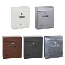 Modern Wall Mount Mailbox Lockable Mail Box Letterbox Postbox for Outdoor