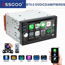 CD DVD AM FM RDS autoradio fotocamera doppia 2DIN USB Bluetooth carplay Android auto
