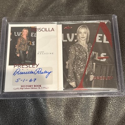 SSP 2/3 Inscribed Date of Wedding 2024 Leaf. History Book Priscilla Presley Auto