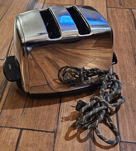 Vintage Sunbeam T-20B Toaster Chrome Aututomatic Auto Drop 1950s Tested Working