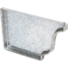 Amerimax 5 In. Galvanized Left Gutter End Cap 29205 Amerimax 29205 049821290054