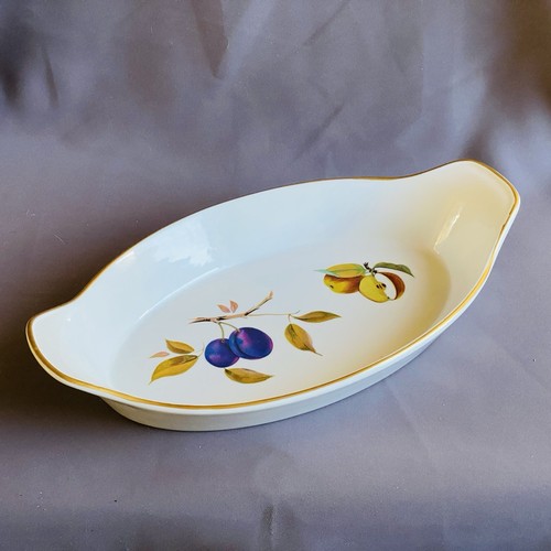 Royal Worcester Evesham Vale Oval Serving Dish 14 in “English China Fruit” - EUC - Picture 1 of 6