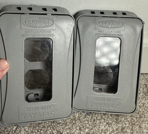 2 HUBBELL TAYMAC ML500G 1- Gang Weatherproof Expendable Electrical Outlet Covers - Picture 2 of 7