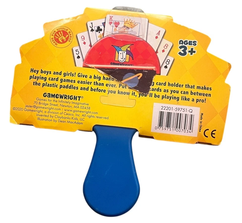 The Original Little Hands Card Holder By Gamewright Ages 3+ Help Kids Hold Cards - Image 2 of 4