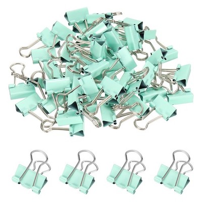 0.75'' Binder Clips, 50 Pcs Paper Clamps with Silver Wire Handles, Pastel Green
