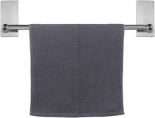 Self Adhesive Bathroom Towel Bar- Stainless Steel Bath Wall Shelf Rack Hanging T